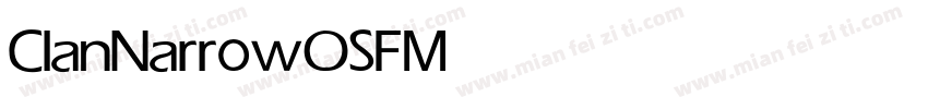 ClanNarrowOSF Medium字体转换